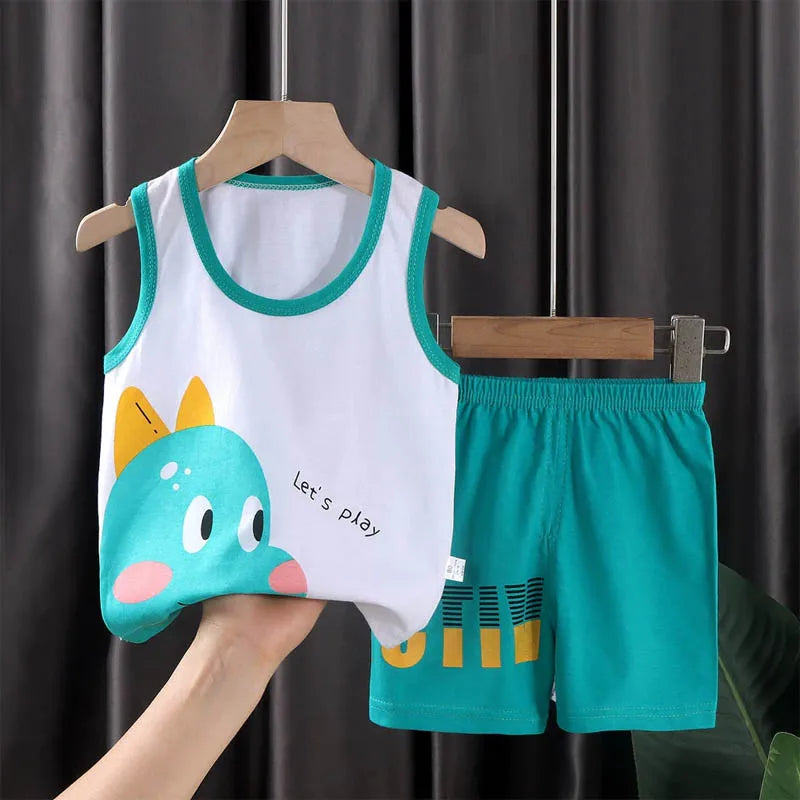 Conjunto de roupas infantis para meninos - Verão