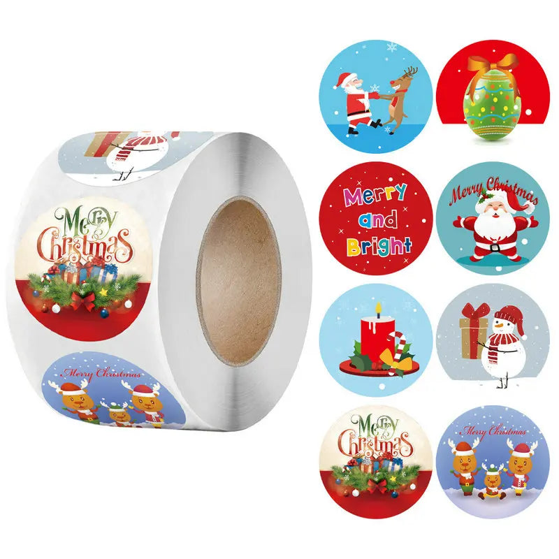 Adesivos de presente de Natal adesivos decorativos adesivos de vedação Recompensa de Feliz Natal