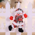 12/1Pcs Enfeites de Bonecos de Pelúcia de Natal Papai Noel Boneco de Neve Árvore de Natal Pingentes Pendurados Casa Natal Ano Novo Decorações de Festa Presentes