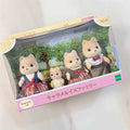 Famílias Sylvanian japonesas figuras de anime fofo gato persa amor rato trigêmeo bebê mini boneca menina brinquedos ternurinas figura bonecas