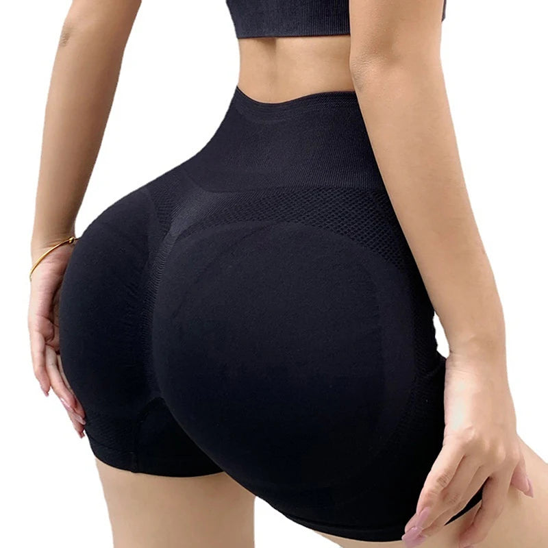 Shorts feminino esportivo para mulheres, novo ciclismo, corrida, fitness, cintura alta, push up, academia, leggings, roupas de yoga