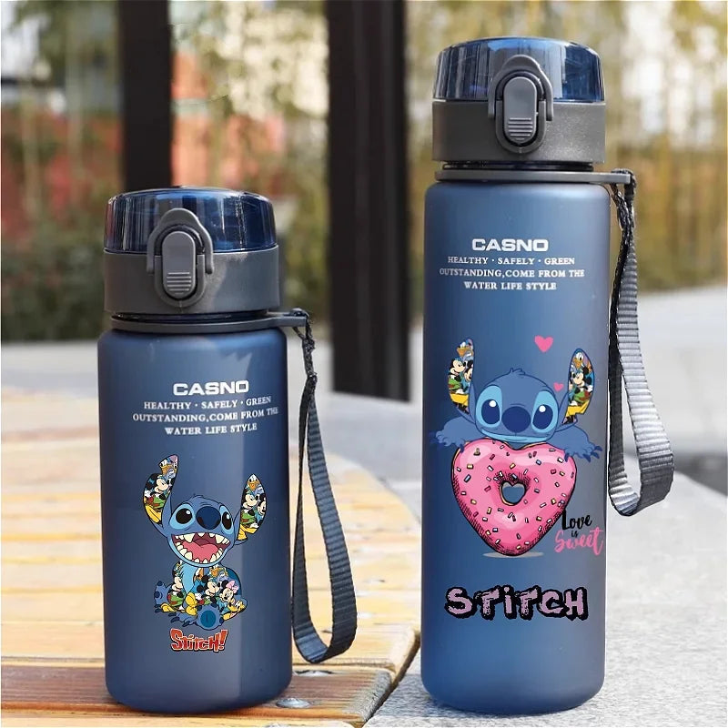 1000ML Stitch Angel Cartoon Water Cup Portable Plastic Large Capacity Cartoon Figures Clear Cup Outdoor Sports Water Chil Cift