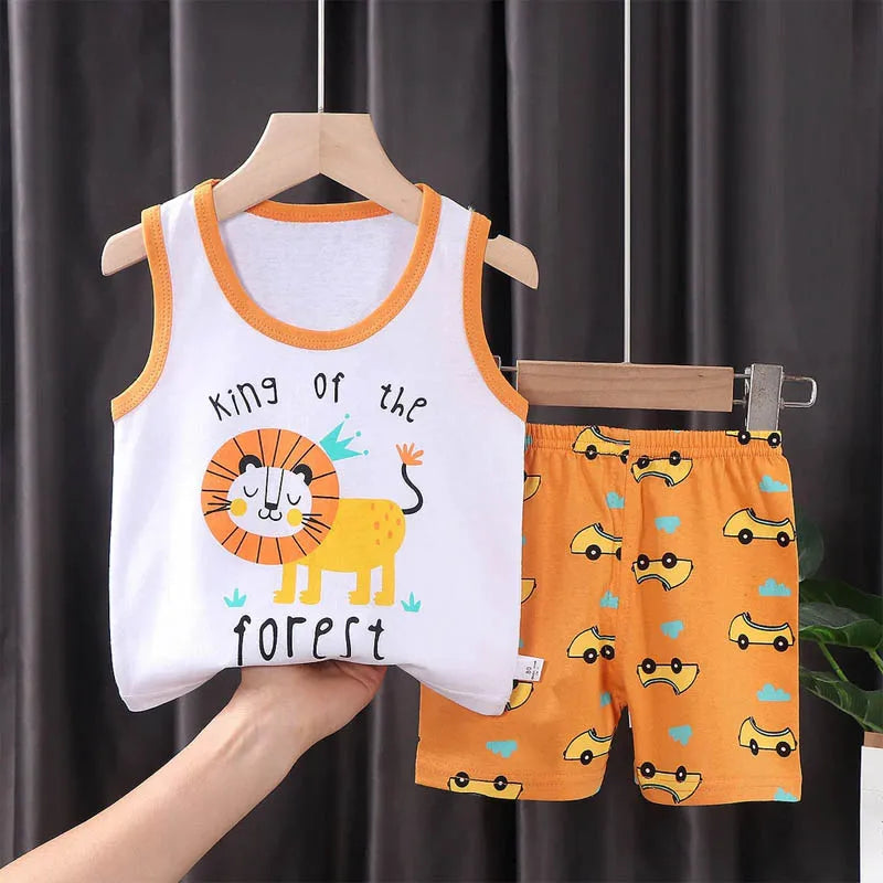 Conjunto de roupas infantis para meninos - Verão