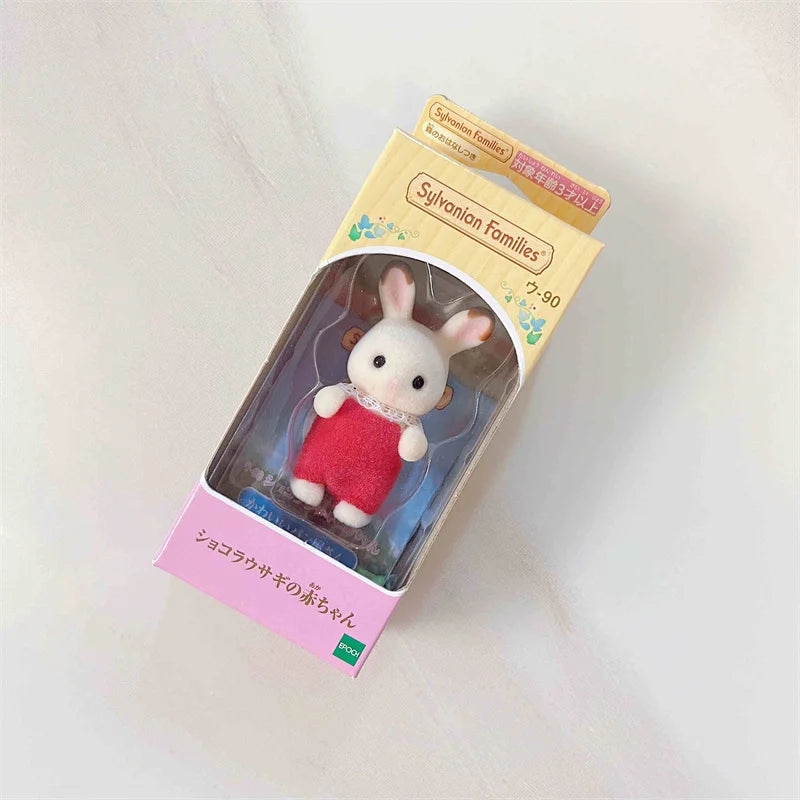 Famílias Sylvanian japonesas figuras de anime fofo gato persa amor rato trigêmeo bebê mini boneca menina brinquedos ternurinas figura bonecas