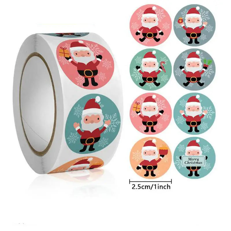 Adesivos de presente de Natal adesivos decorativos adesivos de vedação Recompensa de Feliz Natal