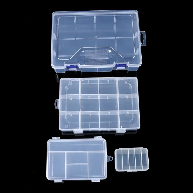 Multi Styles Small Square Clear Plastic Storage Box For Jewelry Diamond Embroidery Craft Bead Pill Home Storage Organization