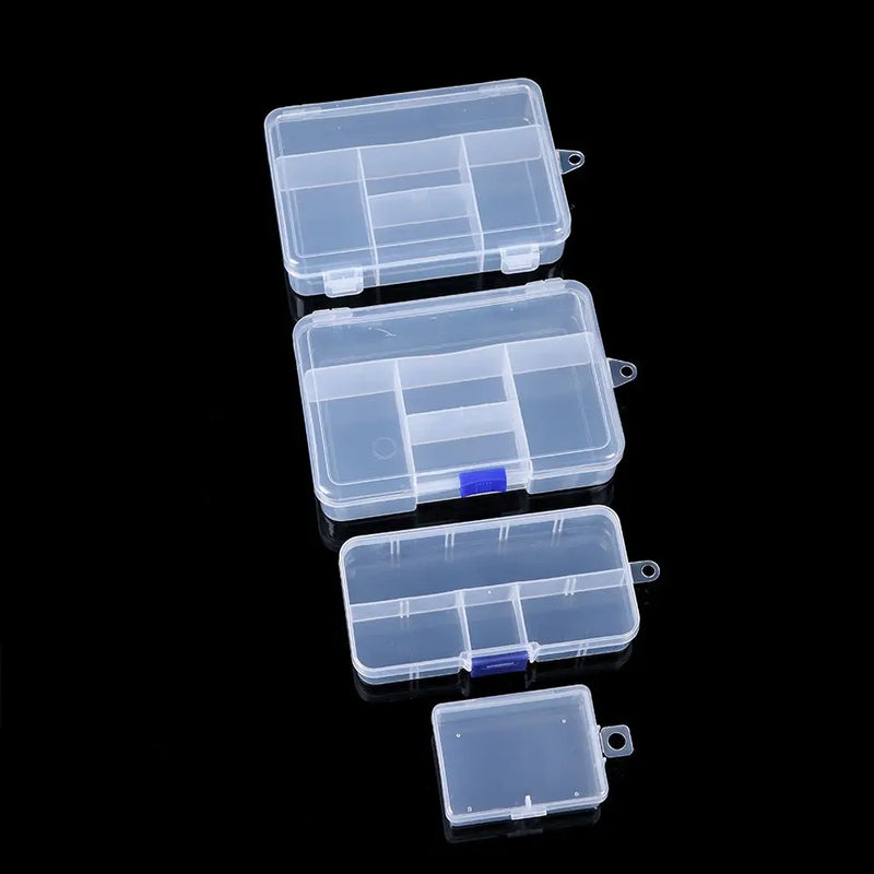 Multi Styles Small Square Clear Plastic Storage Box For Jewelry Diamond Embroidery Craft Bead Pill Home Storage Organization