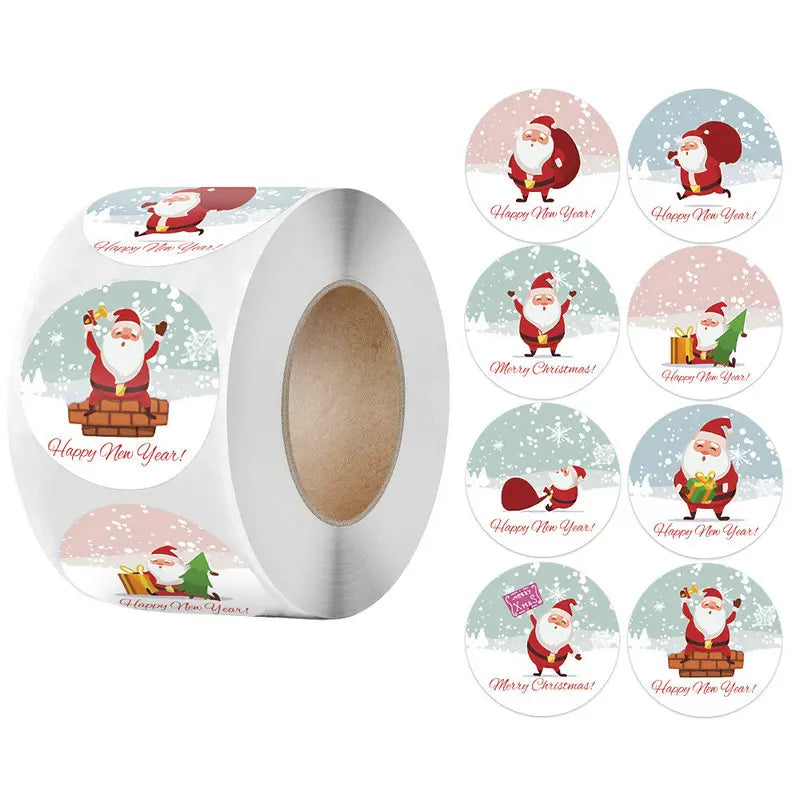 Adesivos de presente de Natal adesivos decorativos adesivos de vedação Recompensa de Feliz Natal