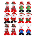 12/1Pcs Enfeites de Bonecos de Pelúcia de Natal Papai Noel Boneco de Neve Árvore de Natal Pingentes Pendurados Casa Natal Ano Novo Decorações de Festa Presentes